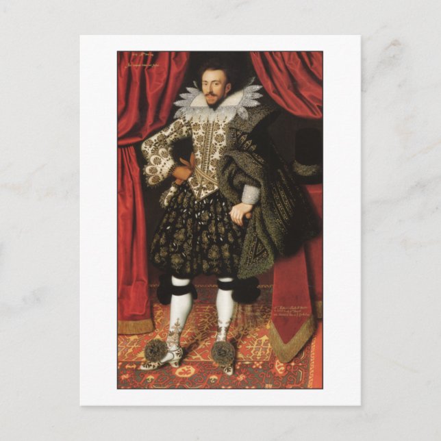 Postal Richard Sackville por William Larkin (Anverso)