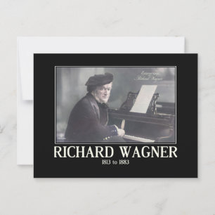 Postal Richard Wagner, compositor, inspirado por la época