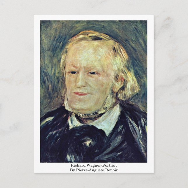 Postal Richard Wagner-Retrato De Pierre-Auguste Renoir (Anverso)