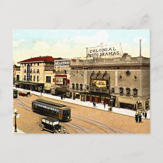 Postal Richmond, Virginia - 1923, distrito teatral (Anverso)