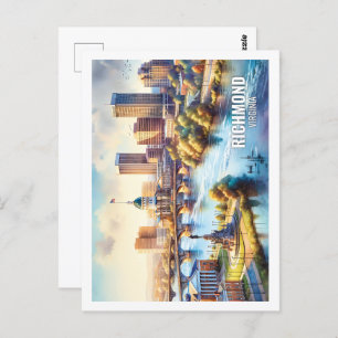 Postal Richmond Virginia Estados Unidos Famosa Place acua