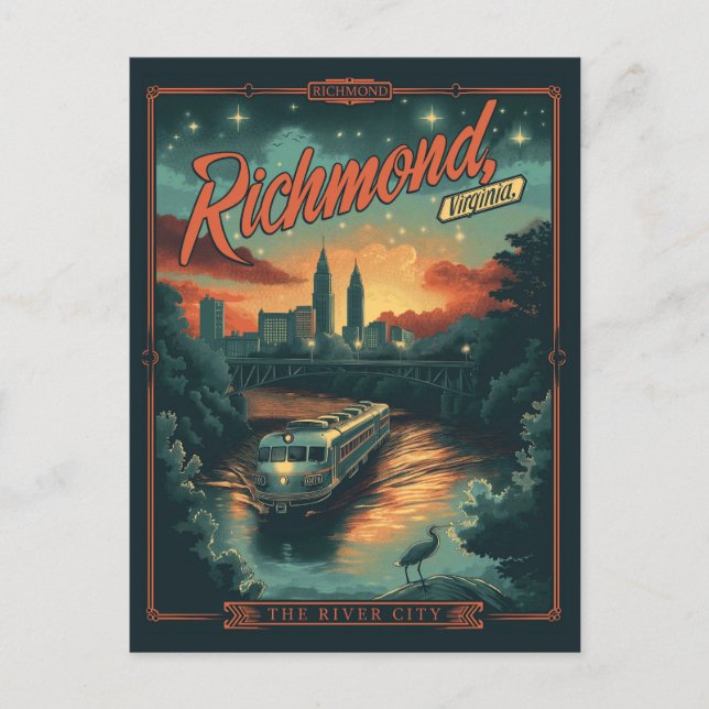 Postal Richmond, Virginia Vintage (Anverso)