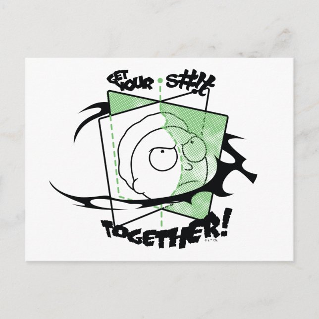 Postal RICK AND MORTY™ | ¡Consigue tu S#!t Juntos! (Anverso)