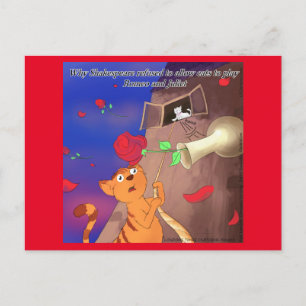 Postal Rick London Gato Divertido Romeow & Julieta 