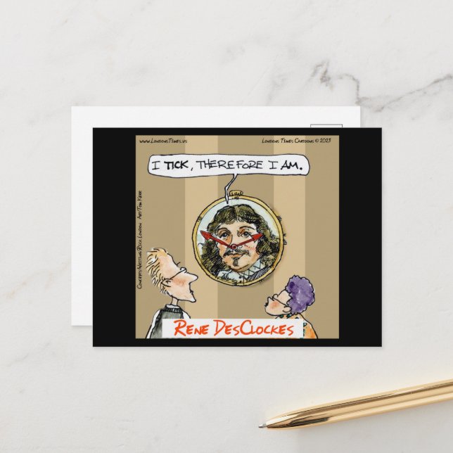 Postal Rick London Personalizados Funny Descartes (Anverso/Reverso In Situ)