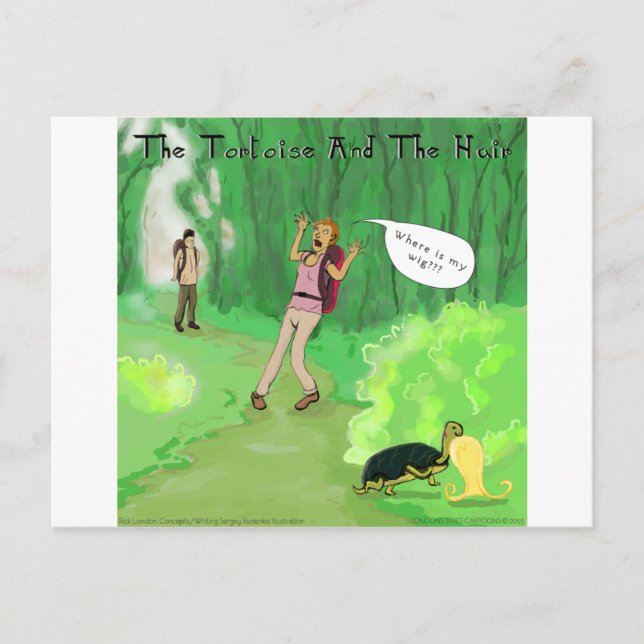 Postal Rick London Turtle Y The Wig Hair Funny (Anverso)