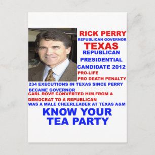 Postal Rick Perry, Fiesta del Tea Gobernador de Texas