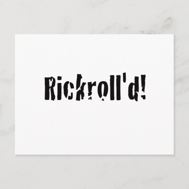 Postal rickrollo (Anverso)