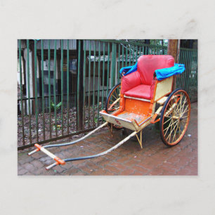 Postal Rickshaw de tracción humana en Kolkata (Calcuta), 