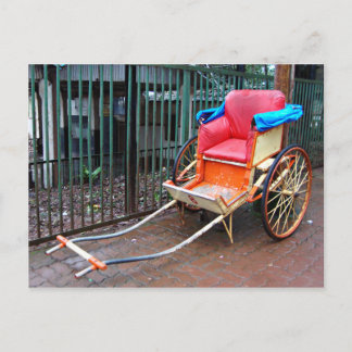 Postal Rickshaw de tracción humana en Kolkata (Calcuta), 