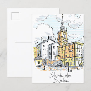 Postal Riddarholmen en Estocolmo, Suecia Viajes