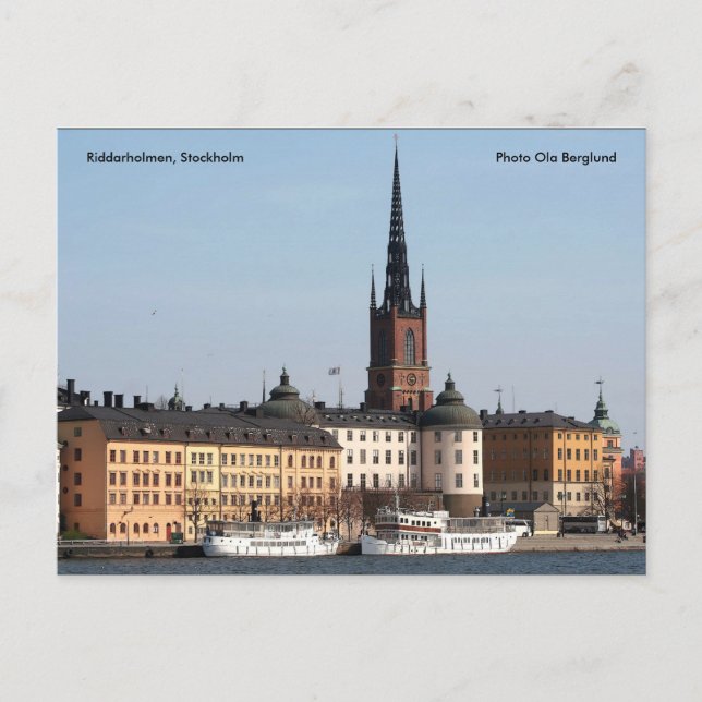 Postal Riddarholmen, Estocolmo, Foto... (Anverso)