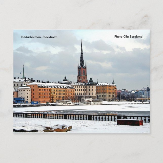 Postal Riddarholmen, Estocolmo, Foto O... (Anverso)