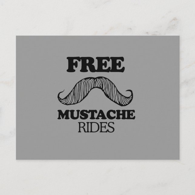 POSTAL RIDES MUSTACHE GRATUITAS (Anverso)
