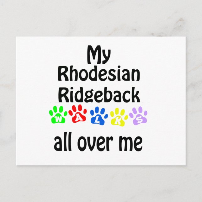 Postal Ridgeback Rhodesian Walk Design (Anverso)