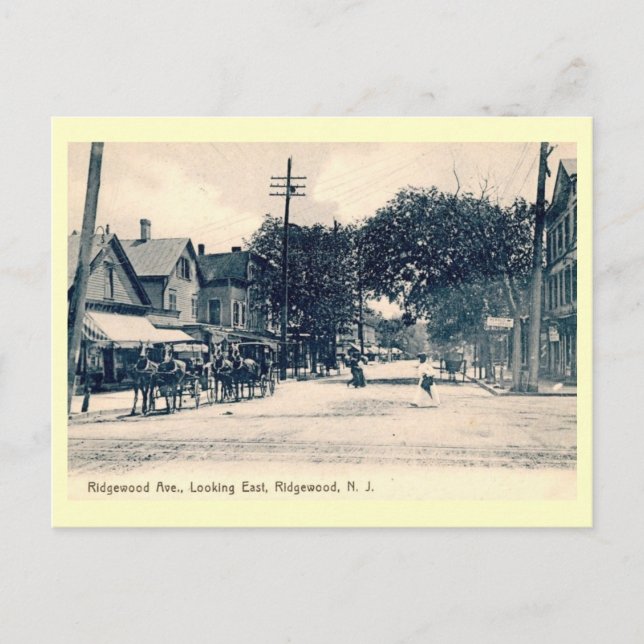 Postal Ridgewood Ave., Ridgewood, New Jersey Vintage (Anverso)