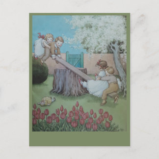 Postal Rima infantil Seesaw Margery Daw