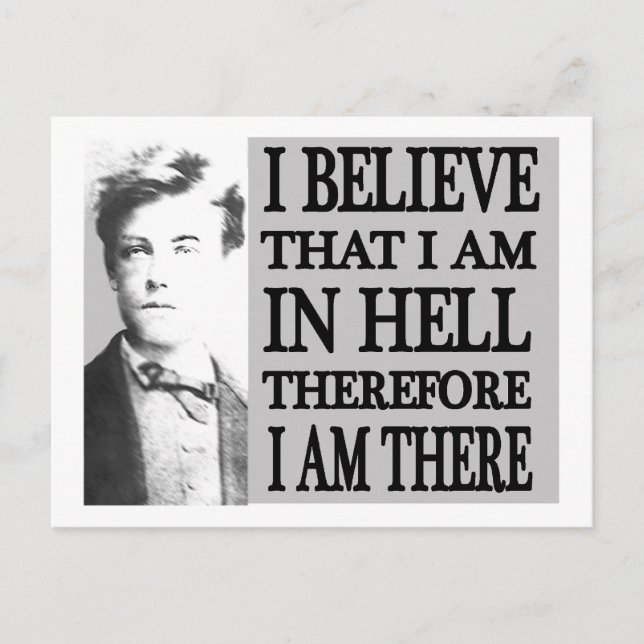 Postal Rimbaud en el infierno (Anverso)