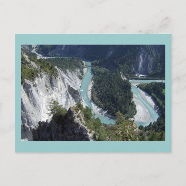 Postal Rin en la garganta, Graubünden (Anverso)