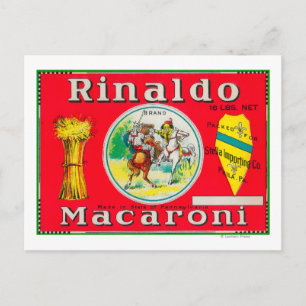 Postal Rinaldo Macaroni LabelPhiladelphia, PA