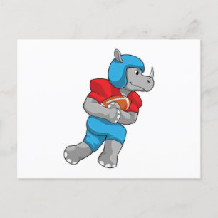 Postal Rinoceronte en deportes de fútbol