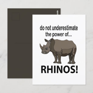 Postal Rinocerontes Animal Divertidos Rinocerontes