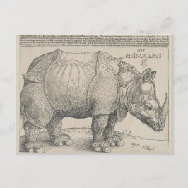 Postal Rinocerontes, Woodcut por Albrecht Durer