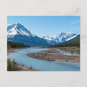 Postal Río a lo largo de la autopista Icefields Parkway 9