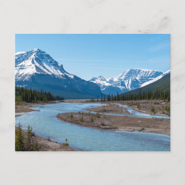 Postal Río a lo largo de la autopista Icefields Parkway 9 (Anverso)