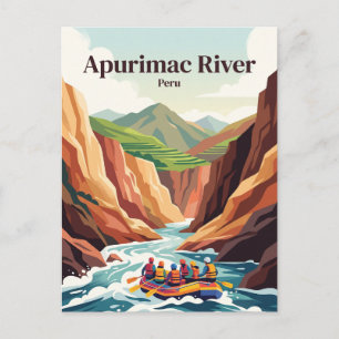 Postal Río Apurímac, Perú, rafting en aguas bravas