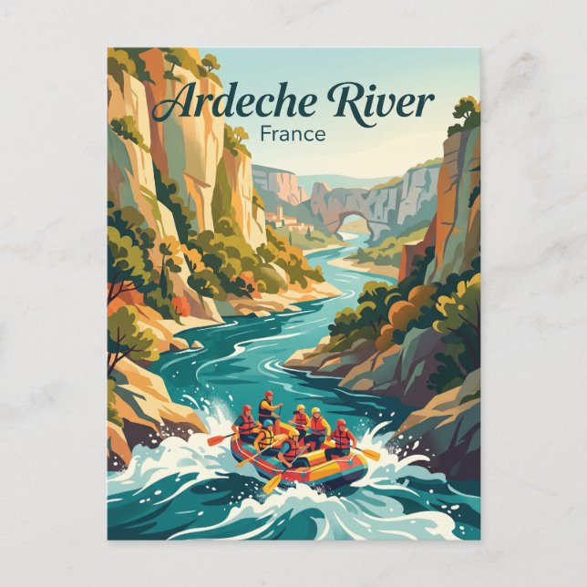 Postal Río Ardeche Francia (Anverso)