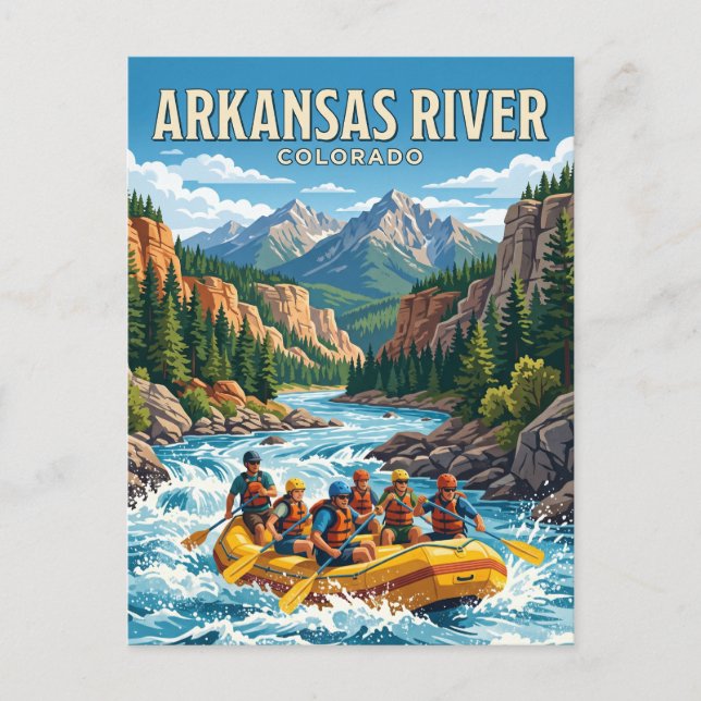 Postal Río Arkansas Colorado (Anverso)