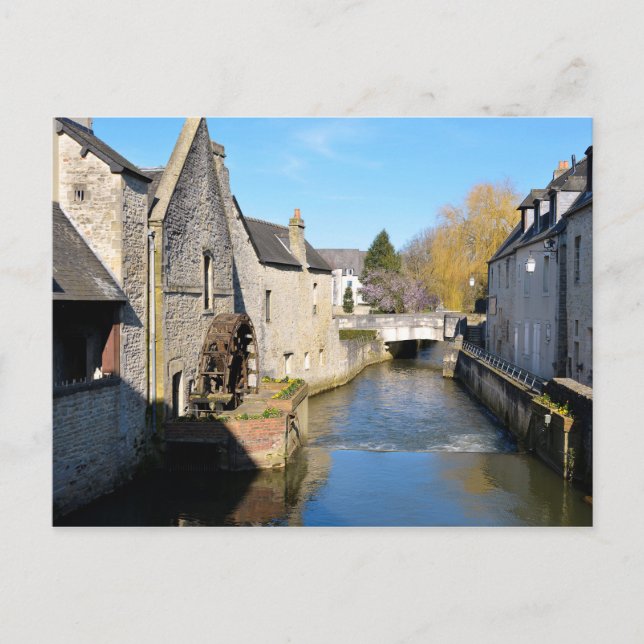 Postal Río Aure en Bayeux, Francia (Anverso)