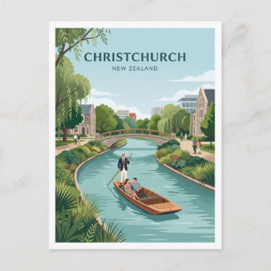 Postal Río Avon en Oxford Terrace Christchurch
