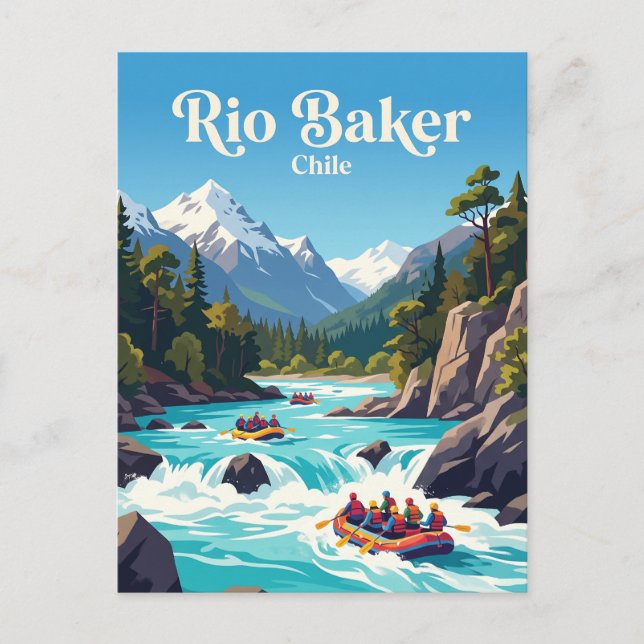 Postal Río Baker, Chile (Anverso)