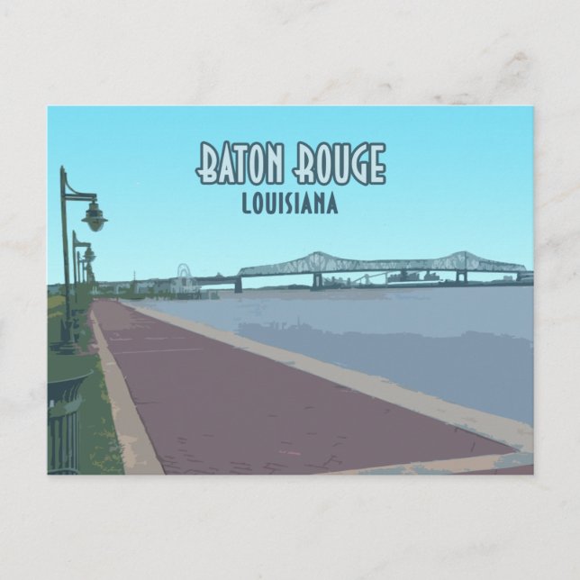 Postal Río Baton Rouge Mississippi Louisiana (Anverso)