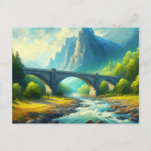 Postal Río Bridge Mountains