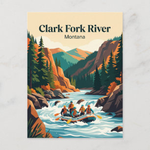 Postal Río Clark Fork Montana, EE. UU.