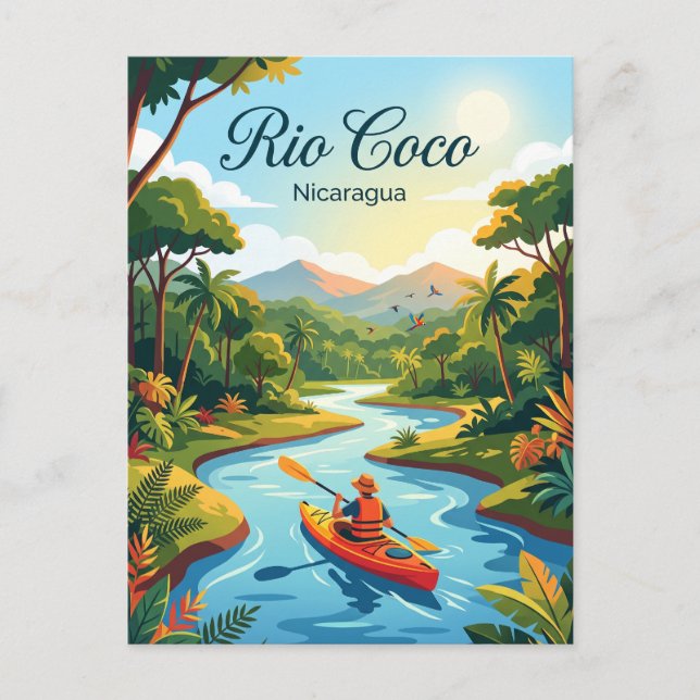 Postal Río Coco Nicaragua (Anverso)