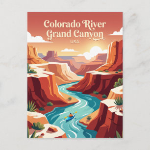 Postal Río Colorado Gran Cánion EE. UU.
