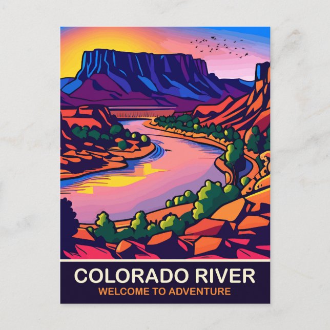 Postal Río Colorado, viajes (Anverso)