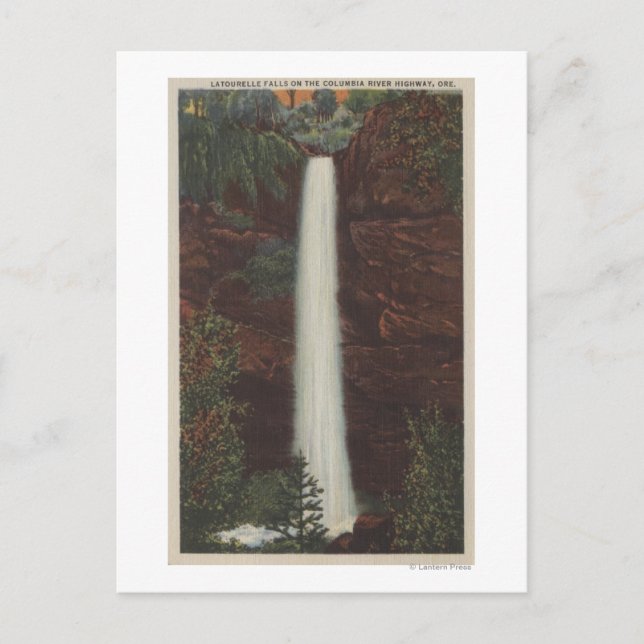 Postal Río Columbia, OR - Cataratas Latourelle Vista #1 (Anverso)