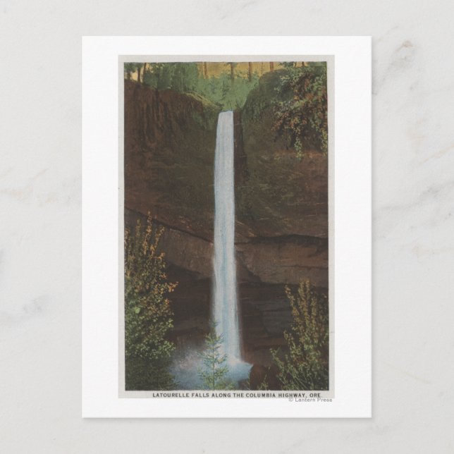 Postal Río Columbia, OR - Cataratas Latourelle Vista #3 (Anverso)