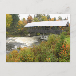 Postal Río Connecticut del puente cubierto NH de Pittsbur