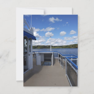 Postal Río Connecticut desde barco fluvial