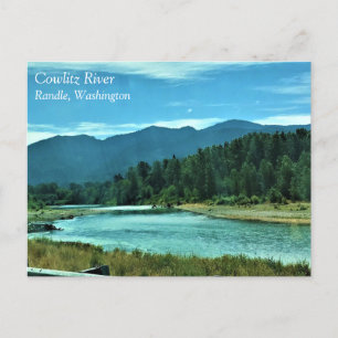 Postal Río Cowlitz, Randle, Washington Postcard