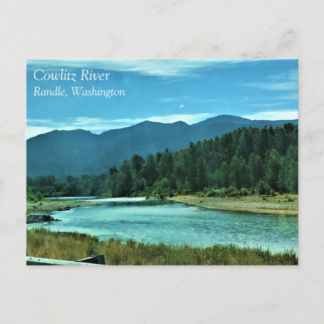 Postal Río Cowlitz, Randle, Washington Postcard (Anverso)