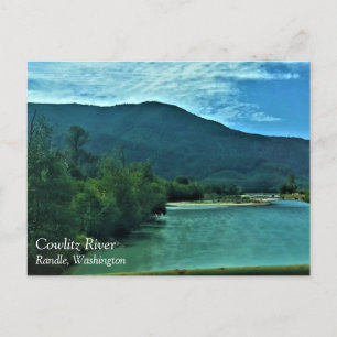 Postal Río Cowlitz, Randle, Washington Postcard