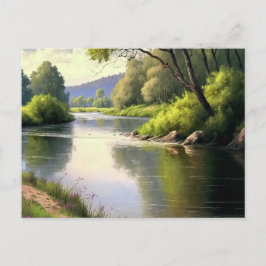 Postal Río de invierno acuático en verano