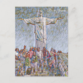 Postal Rio de Janeiro, Brasil, Cristo Redentor Art